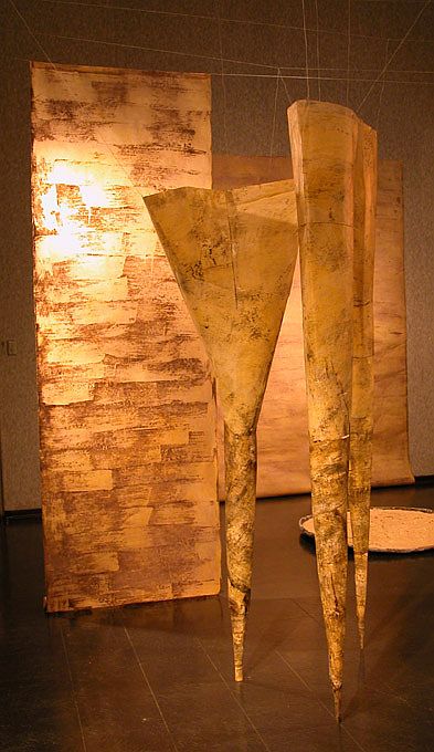  cones made of waxed and pigmented paper